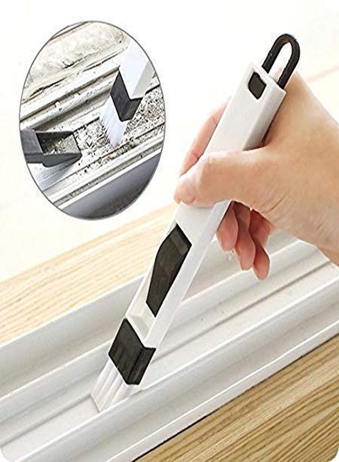 Divviks Plastic Corners & Edges Dust Multipurpose Use Cleaning Brush for Window Frame, Keyboard with Mini Dustpan, Pack of 2 - Image 2